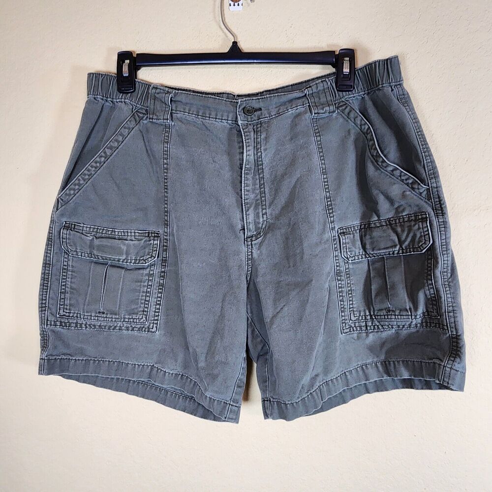 Savane Cargo Shorts Mens 40 travel boat olive Khaki Safari Pockets Hiking campin